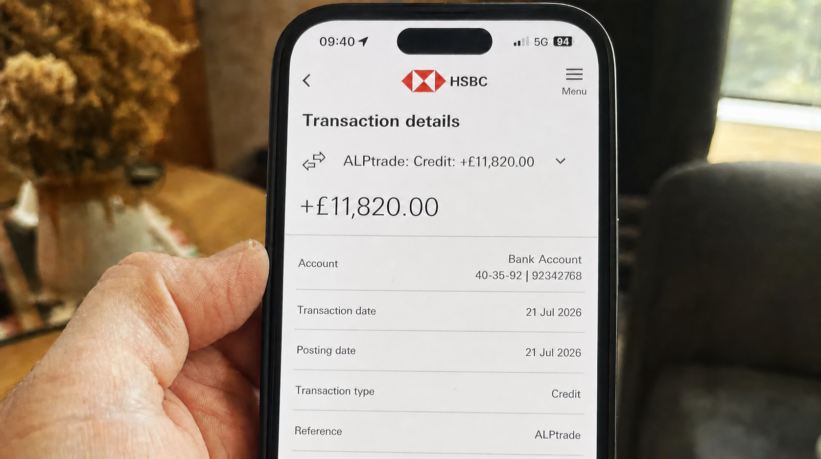 Account balance